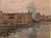 Claude Monet Argenteuil, the Bridge under Repair painting